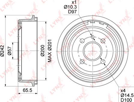 LYNXauto BM-1015 - Brake Drum car-mod.net