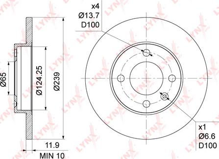 LYNXauto BN-1191 - Brake Disc car-mod.net