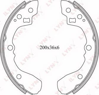 LYNXauto BS-4400 - Drum Brake Shoe Set car-mod.net