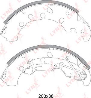 LYNXauto BS-5901 - Drum Brake Shoe Set car-mod.net