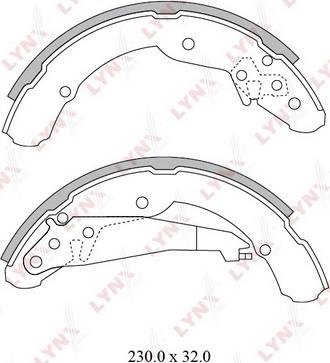 LYNXauto BS-8001 - Drum Brake Shoe Set car-mod.net