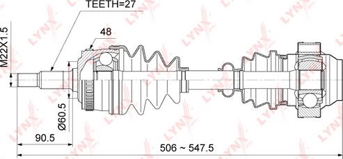 LYNXauto CD-5303A - Drive Shaft car-mod.net