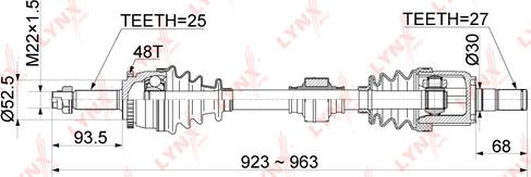 LYNXauto CD-1065A - Drive Shaft car-mod.net