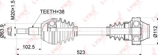 LYNXauto CD-1167 - Drive Shaft car-mod.net