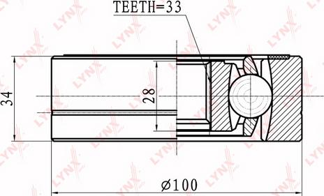 LYNXauto CI-8009 - CV Joint Kit, drive shaft car-mod.net