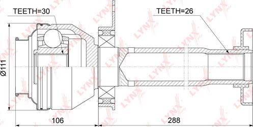 LYNXauto CI-3763 - CV Joint Kit, drive shaft car-mod.net