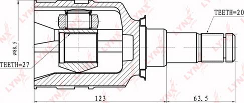 LYNXauto CI-7501 - CV Joint Kit, drive shaft car-mod.net