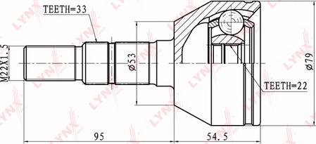 LYNXauto CO-5904 - CV Joint Kit, drive shaft car-mod.net