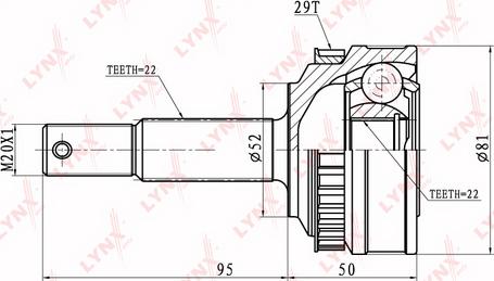 LYNXauto CO-5926A - CV Joint Kit, drive shaft car-mod.net