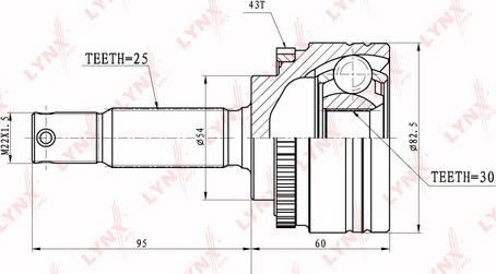 LYNXauto CO-5513A - CV Joint Kit, drive shaft car-mod.net