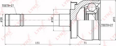 LYNXauto CO-5726 - CV Joint Kit, drive shaft car-mod.net