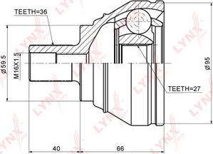 LYNXauto CO-1205 - CV Joint Kit, drive shaft car-mod.net