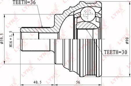 LYNXauto CO-8003 - CV Joint Kit, drive shaft car-mod.net