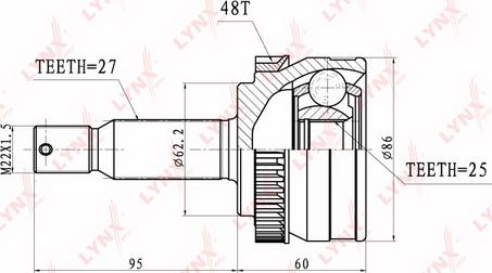 LYNXauto CO-3626A - CV Joint Kit, drive shaft car-mod.net