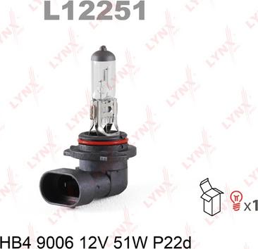 LYNXauto L12251 - Bulb, spotlight car-mod.net