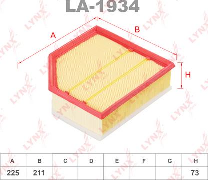LYNXauto LA-1934 - Engine Air Filter car-mod.net
