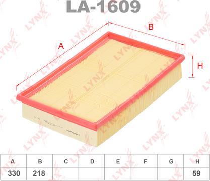 LYNXauto LA-1609 - Engine Air Filter car-mod.net