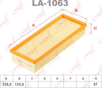 LYNXauto LA-1063 - Engine Air Filter car-mod.net