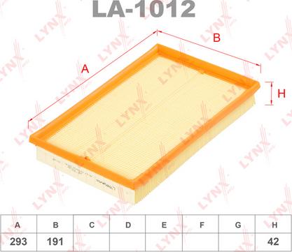LYNXauto LA-1012 - Engine Air Filter car-mod.net