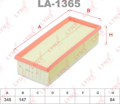 LYNXauto LA-1365 - Engine Air Filter car-mod.net