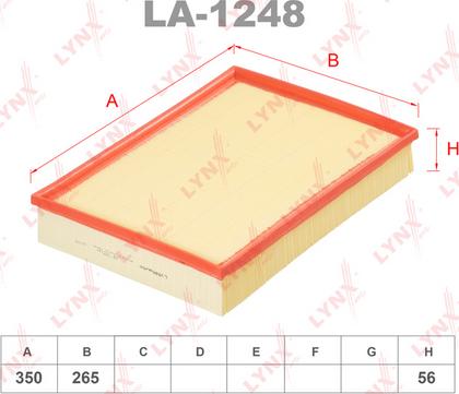 LYNXauto LA-1248 - Engine Air Filter car-mod.net