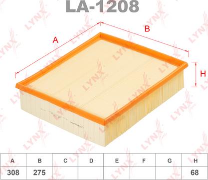 LYNXauto LA-1208 - Engine Air Filter car-mod.net