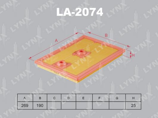 LYNXauto LA-2074 - Engine Air Filter car-mod.net
