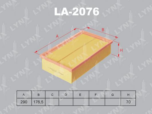 LYNXauto LA-2076 - Engine Air Filter car-mod.net
