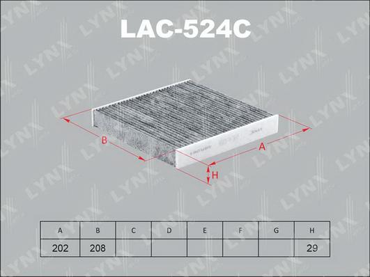 LYNXauto LAC-524C - Filter, interior air car-mod.net