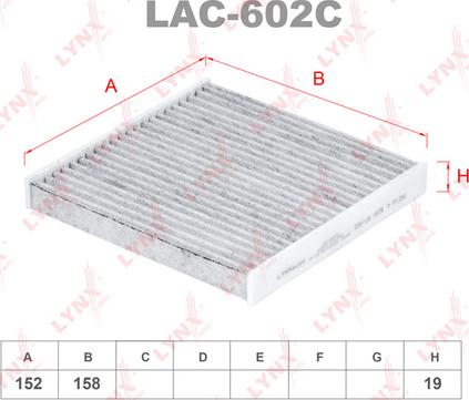 LYNXauto LAC-602C - Filter, interior air car-mod.net