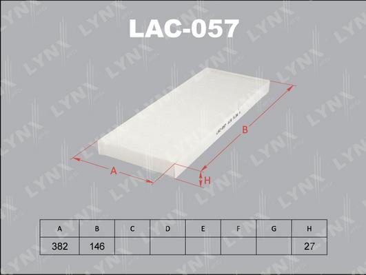 LYNXauto LAC-057 - Filter, interior air car-mod.net