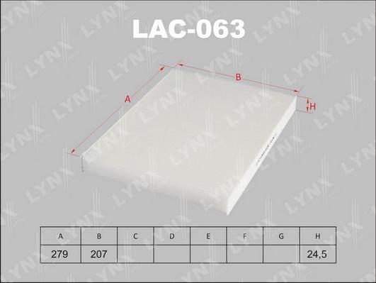 LYNXauto LAC-063 - Filter, interior air car-mod.net
