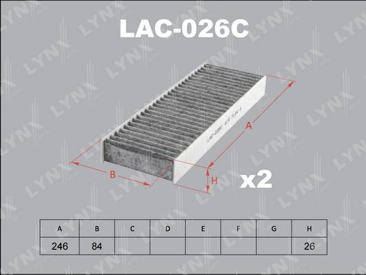 LYNXauto LAC-026C - Filter, interior air car-mod.net