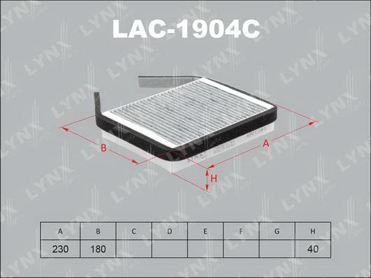 LYNXauto LAC-1904C - Filter, interior air car-mod.net