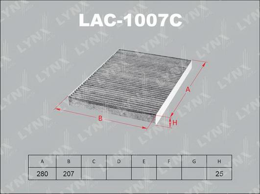 LYNXauto LAC-1007C - Filter, interior air car-mod.net