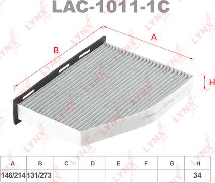 LYNXauto LAC-1011-1C - Filter, interior air car-mod.net