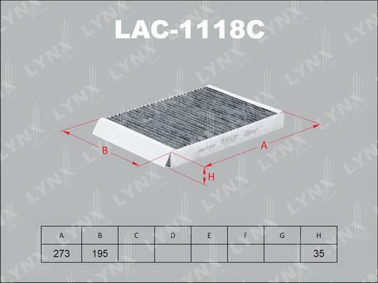 LYNXauto LAC-1118C - Filter, interior air car-mod.net