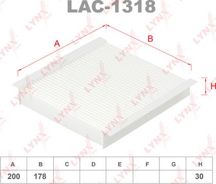 LYNXauto LAC-1318 - Filter, interior air car-mod.net