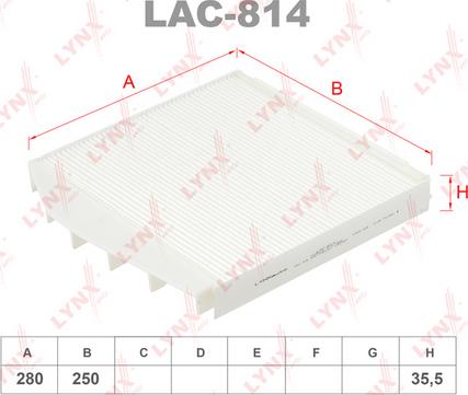 LYNXauto LAC-814 - Filter, interior air car-mod.net