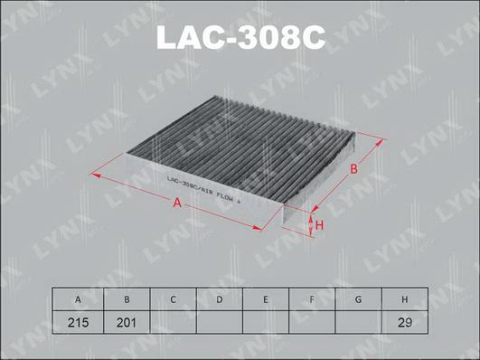 LYNXauto LAC-308C - Filter, interior air car-mod.net