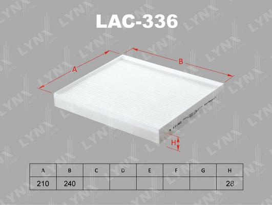 LYNXauto LAC-336 - Filter, interior air car-mod.net