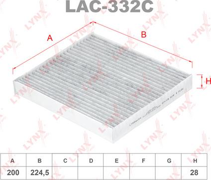 LYNXauto LAC-332C - Filter, interior air car-mod.net