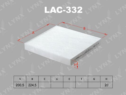 LYNXauto LAC-332 - Filter, interior air car-mod.net