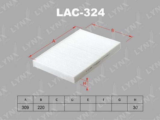 LYNXauto LAC-324 - Filter, interior air car-mod.net