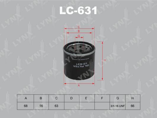 LYNXauto LC-631 - Oil Filter car-mod.net