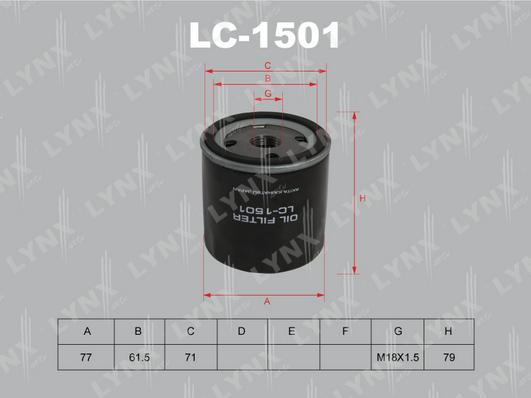 LYNXauto LC-1501 - Oil Filter car-mod.net