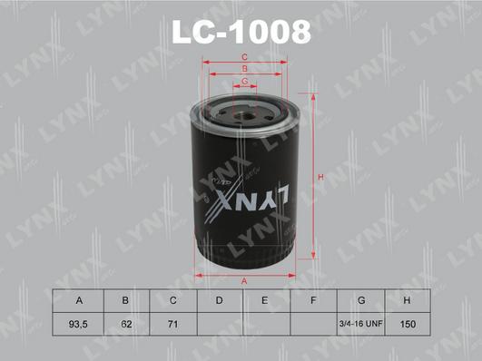 LYNXauto LC-1008 - Oil Filter car-mod.net
