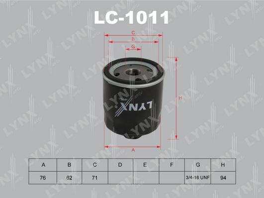 LYNXauto LC-1011 - Oil Filter car-mod.net