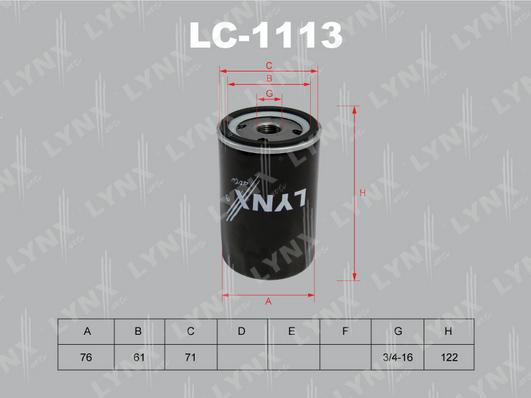 LYNXauto LC-1113 - Oil Filter car-mod.net