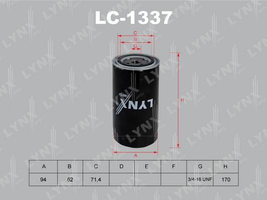 LYNXauto LC-1337 - Oil Filter car-mod.net